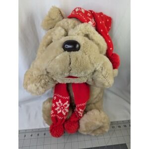Target Tan Dog Plush Hound Knit Scarf Hat 19 Inch Long Dayton Hudson Stuffed Toy